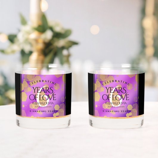 Elegant 6. Geburtstag von Amethyst Whiskyglas (Insitu (Hochzeit))