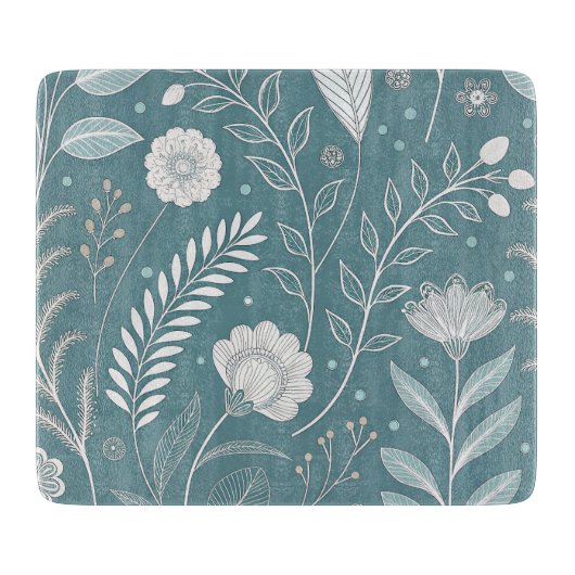 Elegant 6x7 Glass Cutting Board with Stylish Desig Schneidebrett (Vorderseite)