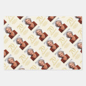 Elegant 70 and Fabulous 70th Birthday Photo Geschenkpapier Set (Vorderseite)