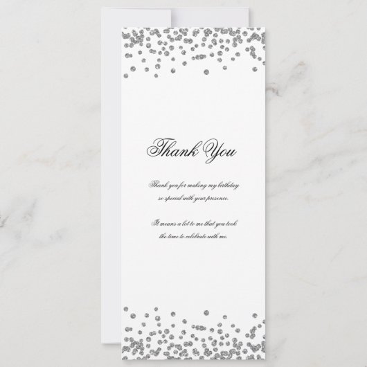 Elegant 70. Geburtstag Programm Danke Silver (Rückseite)