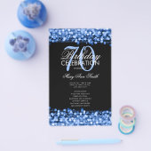 Elegant 70. Geburtstag Programm Marine mit Menü (Einzeln)