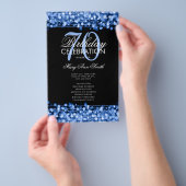 Elegant 70. Geburtstag Programm Marine mit Menü (Handgriff)