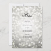 Elegant 70. Geburtstag Programm Silver Bokeh Menü (Rückseite)