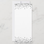 Elegant 70. Geburtstag Programm Silver Confetti (Rückseite)