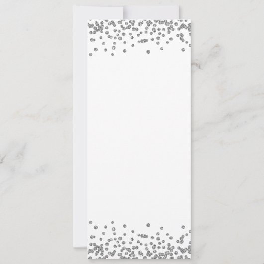 Elegant 70. Geburtstag Programm Silver Confetti (Rückseite)