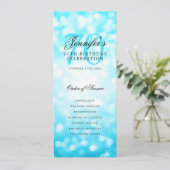Elegant 70. Geburtstag Programm Turquoise Bokeh (Stehend Vorderseite)