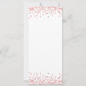 Elegant 70. Geburtstag Rose Gold Confetti Einladung (Rückseite)