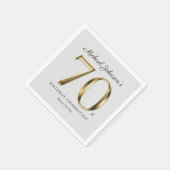 Elegant 70. Geburtstag Solid Gold Text Klasse Serviette (Ecke)
