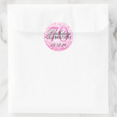 Elegant 70. Geburtstagsparty Pink Glitzer Lights Runder Aufkleber (Tasche)