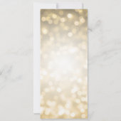 Elegant 70. Geburtstagsparty Programm Gold Bokeh (Rückseite)