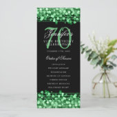 Elegant 70. Geburtstagsparty Programm Green (Stehend Vorderseite)