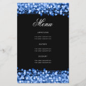 Elegant 70. Geburtstagsparty Programm Navy Menü (Rückseite)