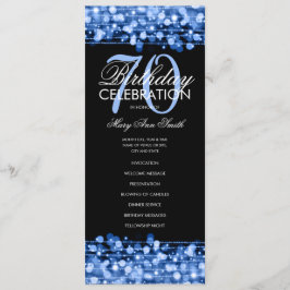 Elegant 70. Geburtstagsparty Programm Navy Menü
