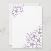 Elegant 70 Lila 70. Geburtstagsparty Einladung (Rückseite)