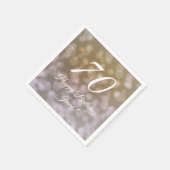 Elegant 70. Modern Feminine Gold Bokeh Serviette (Ecke)
