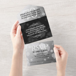 Elegant 70. Platinum Hochzeitstag All In One Einladung