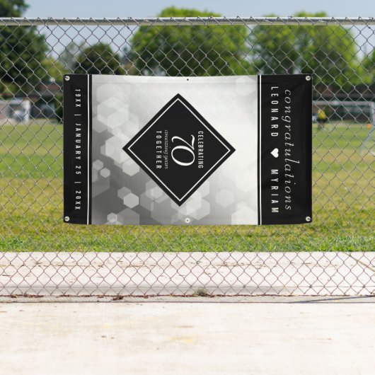 Elegant 70. Platinum Hochzeitstag Banner (Insitu)