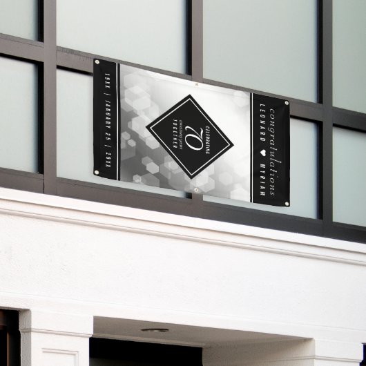 Elegant 70. Platinum Hochzeitstag Banner (Äußeres Gebäude)