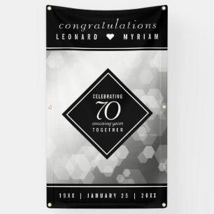 Elegant 70. Platinum Hochzeitstag Banner