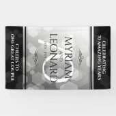 Elegant 70. Platinum Hochzeitstag Banner (Horizontal)