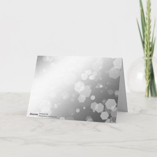 Elegant 70. Platinum Hochzeitstag Dankeskarte (Rückseite)