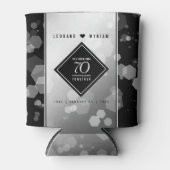 Elegant 70. Platinum Hochzeitstag Dosenkühler (Vorderseite)
