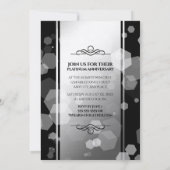 Elegant 70. Platinum Hochzeitstag Einladung (Rückseite)