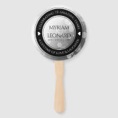 Elegant 70. Platinum Hochzeitstag Fächer (Rückseite)