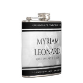 Elegant 70. Platinum Hochzeitstag Flachmann (Rechts)