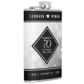 Elegant 70. Platinum Hochzeitstag Flachmann (Rechts)