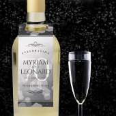 Elegant 70. Platinum Hochzeitstag Flaschenanhänger