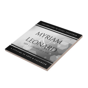 Elegant 70. Platinum Hochzeitstag Fliese