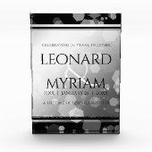 Elegant 70. Platinum Hochzeitstag Fotoblock (Vorderseite)