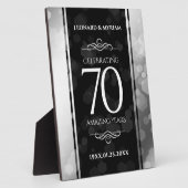 Elegant 70. Platinum Hochzeitstag Fotoplatte (Seite)