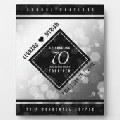 Elegant 70. Platinum Hochzeitstag Fotoplatte (Vorderseite)