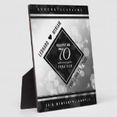 Elegant 70. Platinum Hochzeitstag Fotoplatte (Seite)