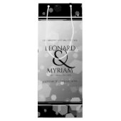 Elegant 70. Platinum Hochzeitstag Geschenktüte Für Weinflaschen (Rückseite)