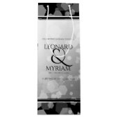 Elegant 70. Platinum Hochzeitstag Geschenktüte Für Weinflaschen (Vorderseite)