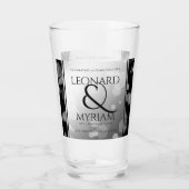 Elegant 70. Platinum Hochzeitstag Glas (Rückseite)