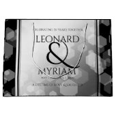 Elegant 70. Platinum Hochzeitstag Große Geschenktüte (Vorderseite)