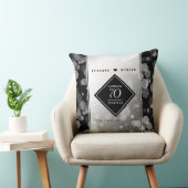 Elegant 70. Platinum Hochzeitstag Kissen (Stuhl )