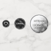 Elegant 70. Platinum Hochzeitstag Konfetti (Rückseiten)