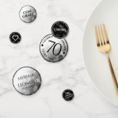 Elegant 70. Platinum Hochzeitstag Konfetti (Gruppe)