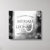 Elegant 70. Platinum Hochzeitstag Leinwanddruck (Vorderseite)