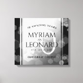 Elegant 70. Platinum Hochzeitstag Leinwanddruck (Vorderseite)