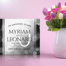 Elegant 70. Platinum Hochzeitstag Leinwanddruck