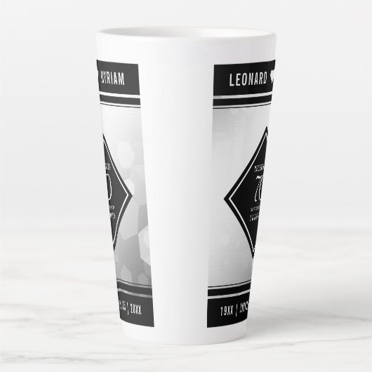 Elegant 70. Platinum Hochzeitstag Milchtasse (Vorderseite)