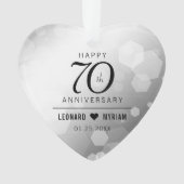 Elegant 70. Platinum Hochzeitstag Ornament (Vorderseite)