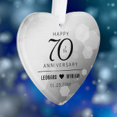 Elegant 70. Platinum Hochzeitstag Ornament