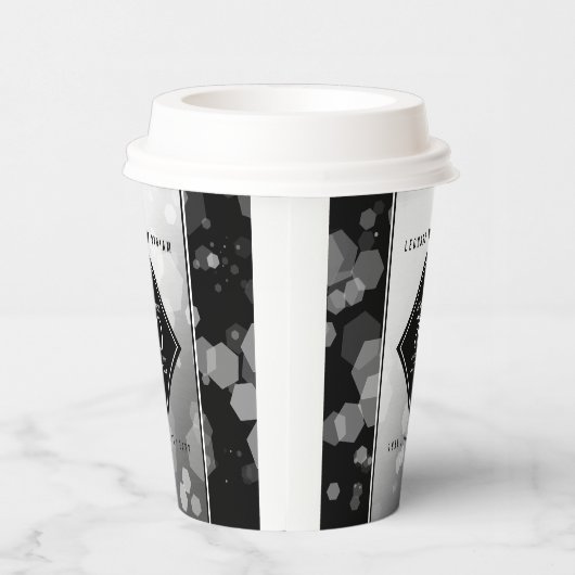 Elegant 70. Platinum Hochzeitstag Pappbecher (Rechts)